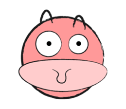 Colorful Round Face sticker #4123990