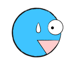 Colorful Round Face sticker #4123993