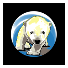 Happy polar bear sticker sticker #4124147