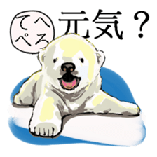 Happy polar bear sticker sticker #4124162