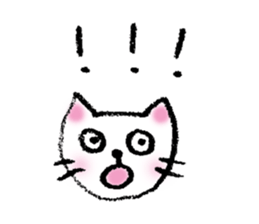 White cat's easy-to-use stickers sticker #4124567