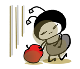 The ant which likes pears sticker #4125194