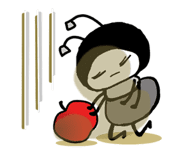 The ant which likes pears sticker #4125194