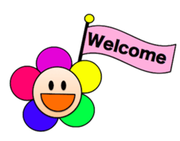 Colorful Flowers1 sticker #4125318