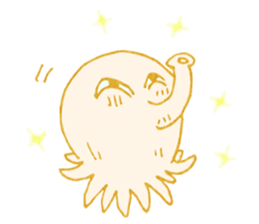 Octopus and a baby sticker #4125586