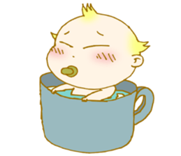 Octopus and a baby sticker #4125602