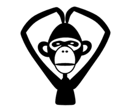 Rare chimpanzee 3rd sticker #4126975