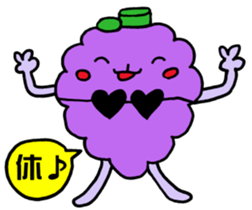 Grape candy "Bu~u" sticker #4128068
