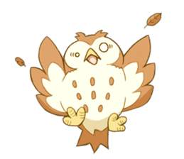 Owl and child owl sticker #4128168