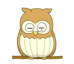 Owl and child owl sticker #4128169