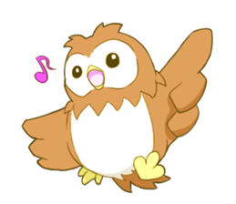 Owl and child owl sticker #4128170