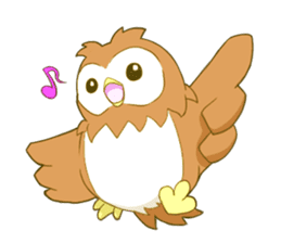 Owl and child owl sticker #4128170