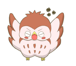Owl and child owl sticker #4128186