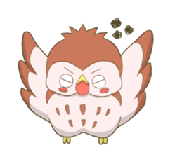 Owl and child owl sticker #4128186