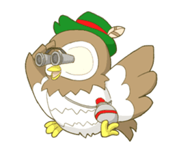 Owl and child owl sticker #4128193