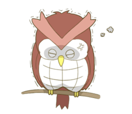 Owl and child owl sticker #4128194