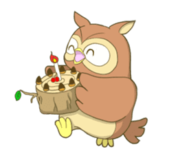 Owl and child owl sticker #4128202
