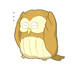 Owl and child owl sticker #4128206
