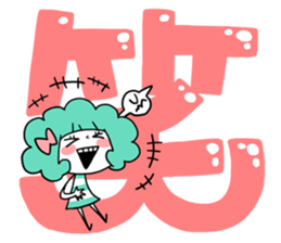 kawaii mascots with KANJI sticker #4129448