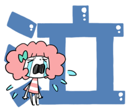 kawaii mascots with KANJI sticker #4129476