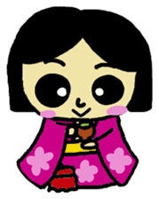 It is a girl in a kimono sticker #4129892