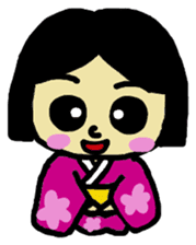 It is a girl in a kimono sticker #4129893