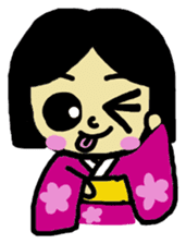It is a girl in a kimono sticker #4129896