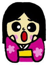 It is a girl in a kimono sticker #4129897