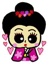 It is a girl in a kimono sticker #4129899