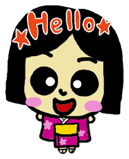 It is a girl in a kimono sticker #4129900