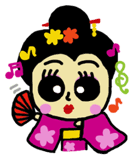 It is a girl in a kimono sticker #4129903