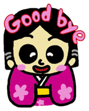 It is a girl in a kimono sticker #4129907