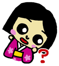 It is a girl in a kimono sticker #4129910