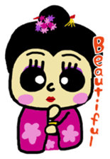 It is a girl in a kimono sticker #4129911
