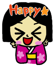 It is a girl in a kimono sticker #4129912