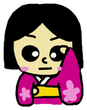 It is a girl in a kimono sticker #4129920