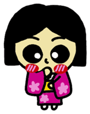 It is a girl in a kimono sticker #4129924