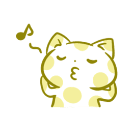 Polka dot cat "mizutama-chan" sticker #4130090