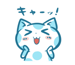 Polka dot cat "mizutama-chan" sticker #4130099