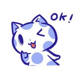 Polka dot cat "mizutama-chan" sticker #4130100