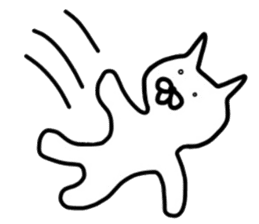 No tail loose white cat sticker #4130346