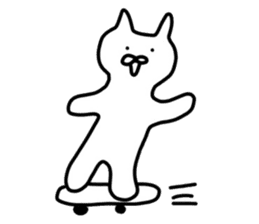 No tail loose white cat sticker #4130358