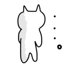 No tail loose white cat sticker #4130363