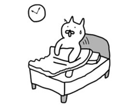 No tail loose white cat sticker #4130367
