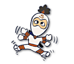 White ninja"ninnosuke" sticker #4131175
