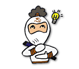 White ninja"ninnosuke" sticker #4131183