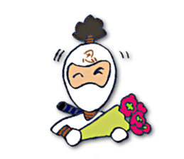 White ninja"ninnosuke" sticker #4131184