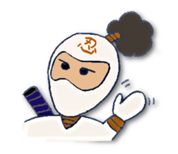 White ninja"ninnosuke" sticker #4131187