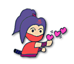 White ninja"ninnosuke" sticker #4131188