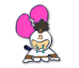 White ninja"ninnosuke" sticker #4131189